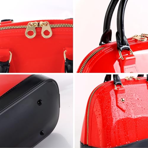Image of Jelly Crossbody Purse Shoulder Bag, Candy Color Tote Satchel Top-Handle Handbags for Women