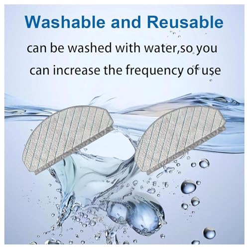 Image of Replenishment Kit, Replacement Parts Compatible with Ecovacs N20 Pro /N20 Robot, 2-Pack Wet Mop Pads Compatible with Ecovacs Deebot N20 - Reusable Microfiber Cleaning Cloths (N-20 Mop)