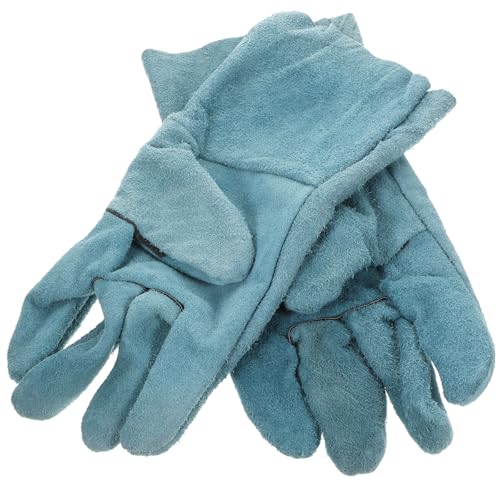Guantes antimordeduras profesionales de cuero de vacuno para protección de manos