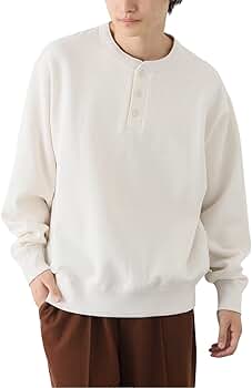 白黒セット　ヘルスニット ジャーナルスタンダード別注 ヘンリーネック ロンT Healthknit tシャツ × JOURNAL STANDARD / 別注 ヘンリーネック