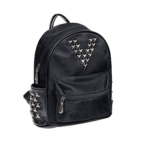 Blue Banana Mochila Gótica Punk con Tachuelas: V