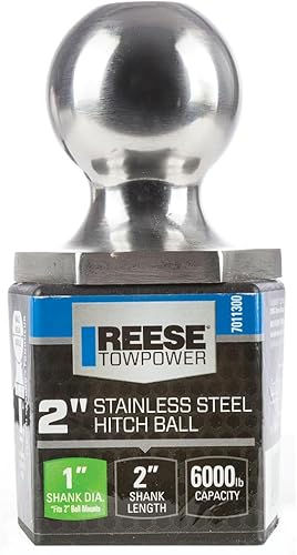 Miniatura 2 de Reese Towpower 7011300 enganche de bola de 2 pulgadas con enclavamiento de acero inoxidable