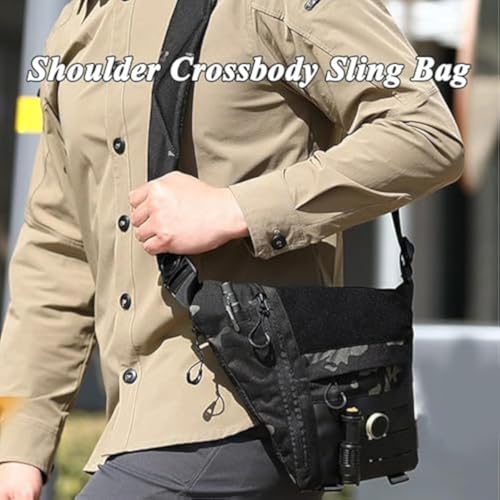Powios Shoulder Crossbody Bag, Outdoor Tactical Shoulder Crossbody Chest Bag with Adjustable Strap, Waterproof2