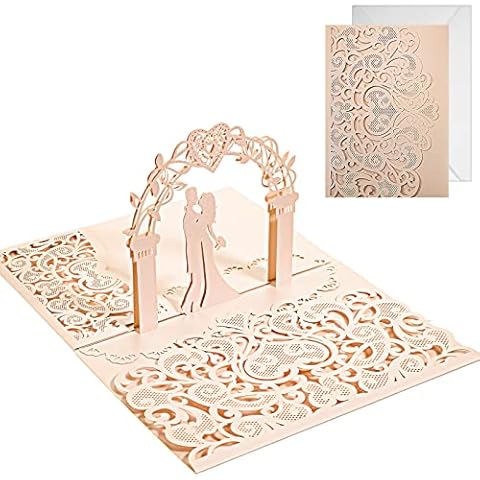 Faccito 3D Pop-Up Wedding Engagement Card Cover