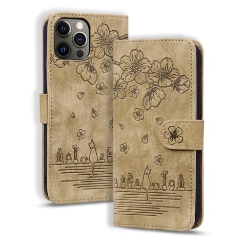 Housse iPhone Xs Max motif floral et chat pour le quotidien