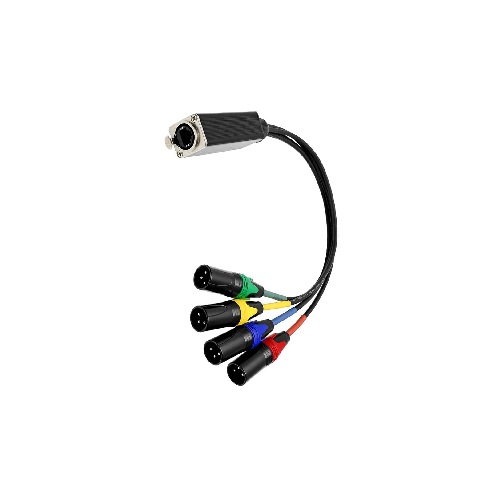 Cavo Estensore Audio Professionale da XLR a RJ45 a 4 per la Trasmissione del Suono a Lunga Distanza per la Registrazione Sul Palco e in Studio (XLR maschio)