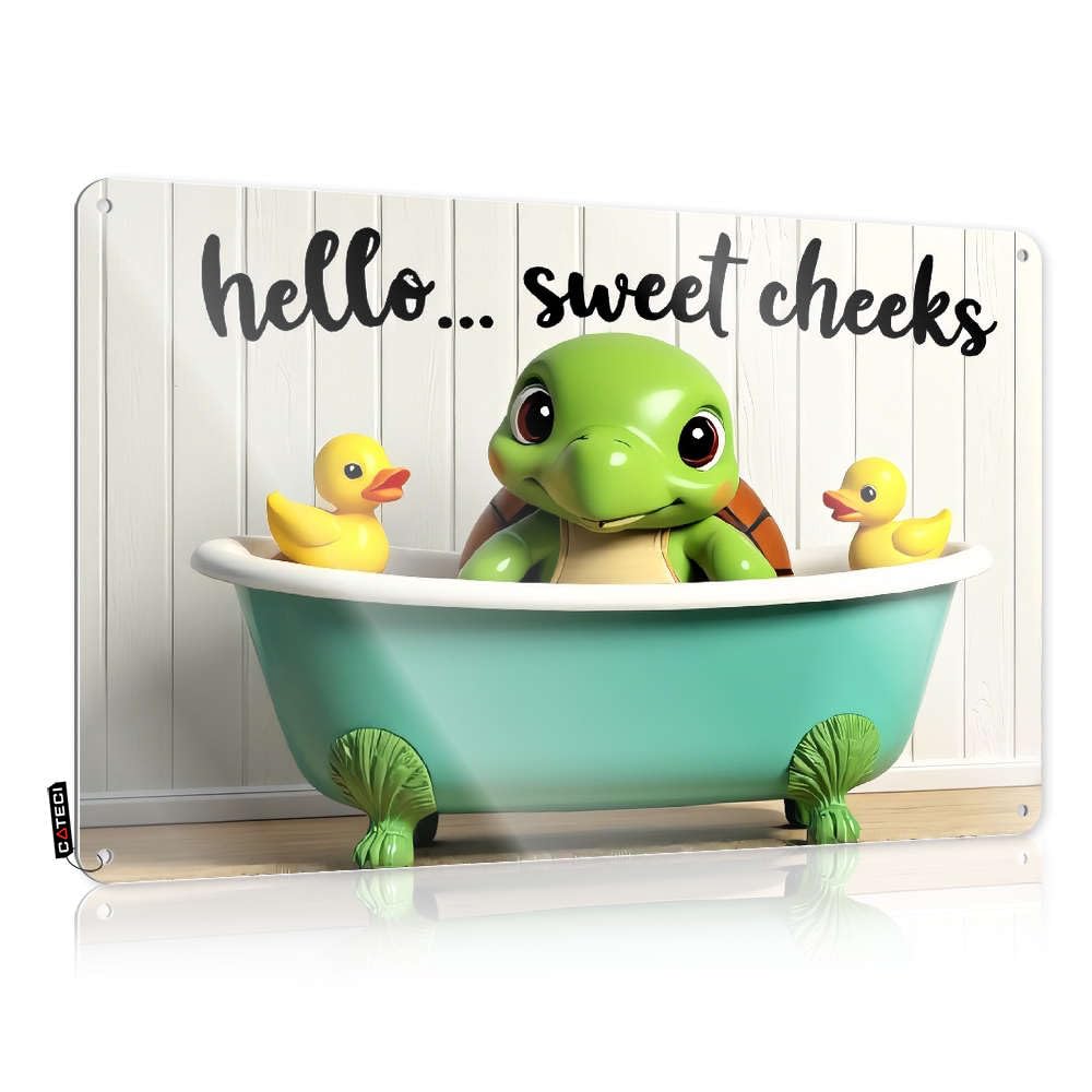 Fzfn Girls Colour Wall Art Funny Home Decor Vintage Style | Hello. Sweet Cheeks! Aesthetic Custom Home Decor(30X40cm)