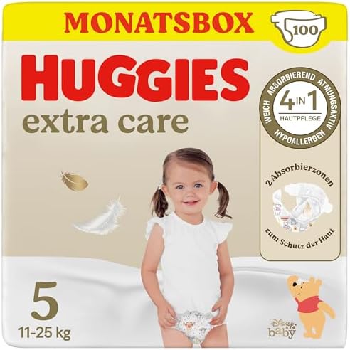 Huggies Baby Nappies Extra Care with Disney Design Size 5, 100 Na...