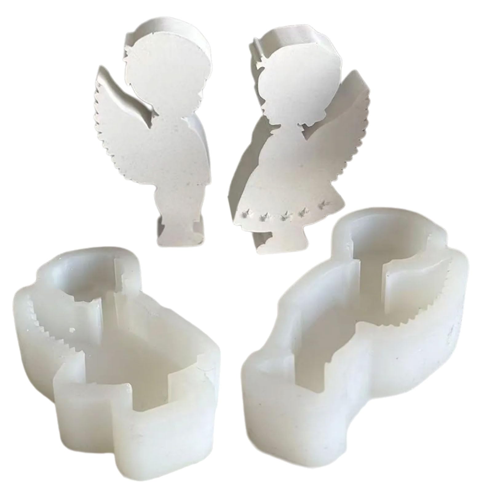 Yhplxyuus 2Pcs Lover Resin Molds Couple Dwarfs Molds for Making Soap Room Decorations Gypsum Decorations Craft Creative for
