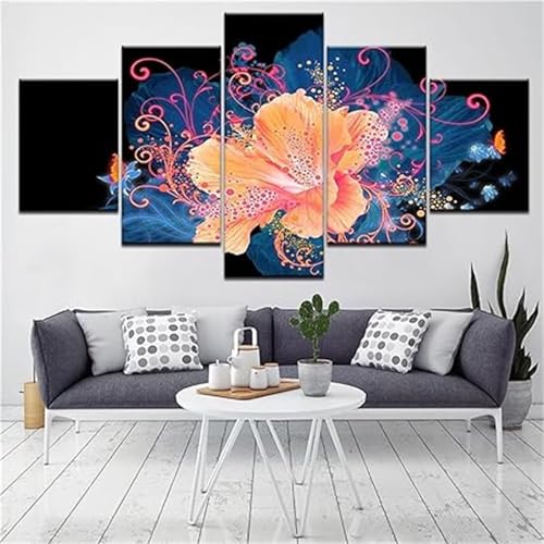 Bricolage broderie diamant kit anti stress adulte tableau 5 panneaux salon