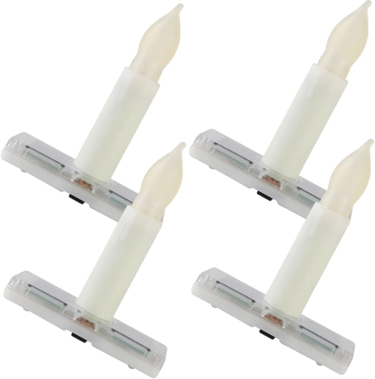 Happyyami 4pcs Tapered Candles Dusk to Dawn Outdoor