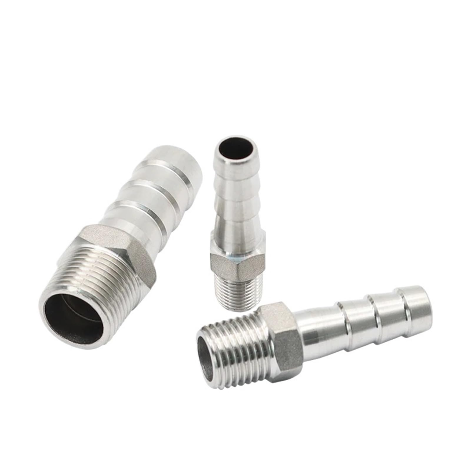 Adaptador Manguera Ducha Conector de lengüeta for Manguera Acero Inoxidable 304, 1/8 ", 1/4", 3/8, 1/2", Conector Cola Acoplamiento Pagoda for con Rosca Macho BSP | 32mm,1-1I4