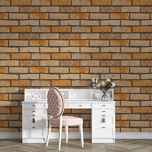 Image of DWELLSINDIA Bricks Self Adhesive Wallpaper, Waterproof, Scratch Resistant, Laminated (41cm x 244cm, Multicolour)