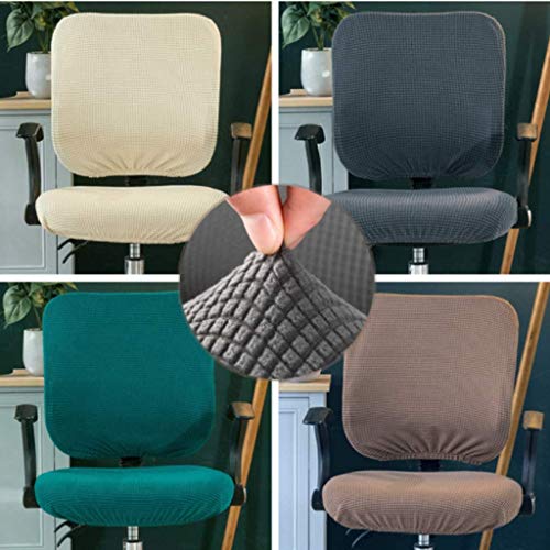 Yikko Dining Room Chair Cover, Elastic Stretch Chair Slipcovers Super Fit Anti-Dust Desk Seat Cover Spandex Removable Washable Kitchen Chair Protective Cover Applicable Seat Size 15-20 Inches (Beige) #TOP7