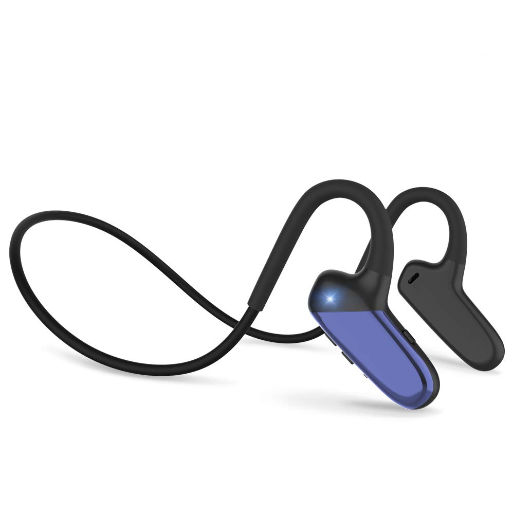 骨伝導イヤホン ワイヤレスイヤホン Bluetooth5.2 耳かけ式 : 骨伝導イヤホンBluetooth5.2 \u0026 防音耳栓付き