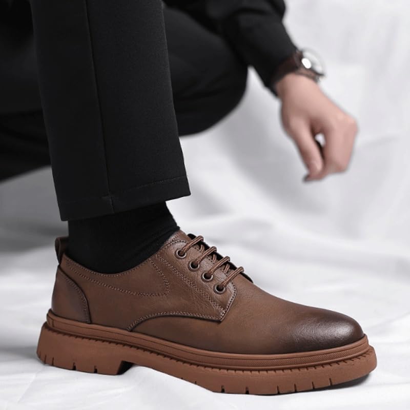 Men's Dress Oxford Formal Shoes Leather Business Shoes Genuine Derby Fashion Comfort Tuxedo Walking Shoes for Men2