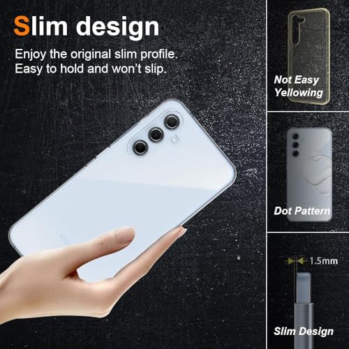 Image of ClearShield Transparent Back Cover for Samsung Galaxy A55 5G, Hybrid PC & TPU Shockproof Design, 360 Degree Protection Crystal Clear Case, Anti-Scratch Armor Mobile Phone Cover