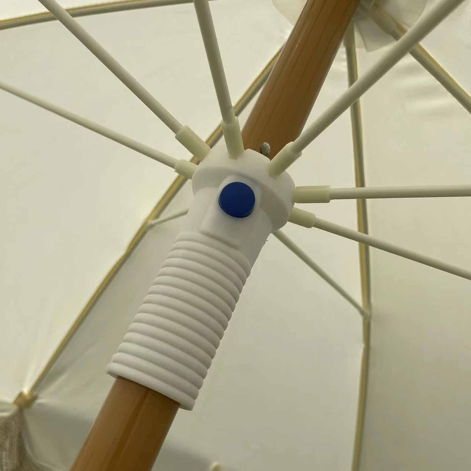 Parasol Ogrodowy, Parasol Tarasowy Z Frędzlami, Parasol Przeciwsłoneczny Z Funkcją Pochylania,Wit