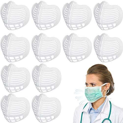 30 Pieces Nose Pads Lipstick Protection Bracket Breathable Face Inner Support Frame Bracket Prevent Makeup Removal Washable Reusable Face Lipstick Protector for Women, Adults