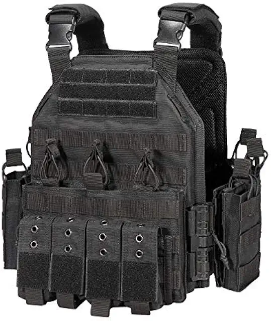 Gilet tactique YAKEDA Airsoft à dégagement rapide réglable pour adultes