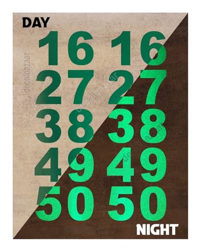 Image of Number Self Adhesive Paper Sticker Waterproof Precut Peel and Stick, 1.5 Inches Reflective Green (Set 2), (Code 10)