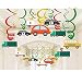 Jiahai 30Ct Colorful Transportations Cars Trucks Buses Hanging Swirl Home Decorations for Transportation Themed Birthday Party Supplies