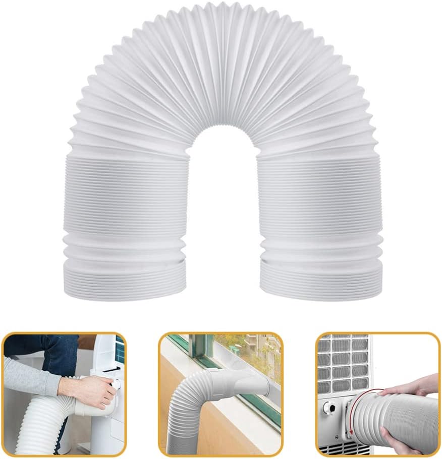 DOITOOL Flexible Vent Replacement Tube Sturdy Air Conditioner Heat Exhaust Hose Easy Install for Portable