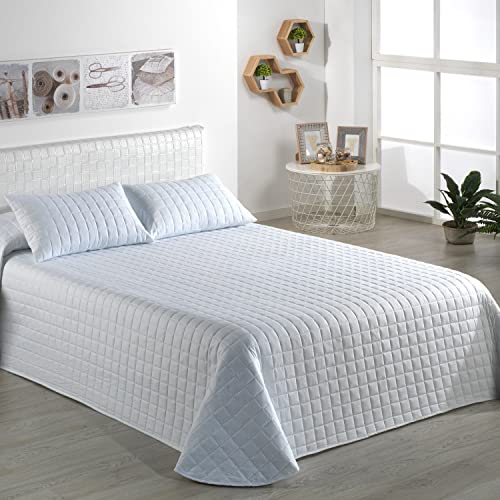 TEXTILONLINE Colcha Bouti Raizti (Cama 120 cms., Blanco)
