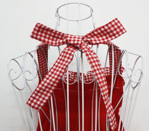 Hyzrz Cute Fashion Cotton Red Aprons For Women Girls Vintage Cooking Retro Apron With Pockets For Mother's Day Gift #TOP4