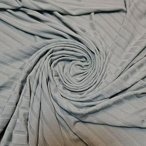 Mint Premium Ribbed Striped Raised Viscose Jersey Stretch Knit Rib Elastane Waistbands Ribbing Strip Jersey Stretch Fabric Material Great Recovery Resilient Garment Cuffs Collars Welt Edge 50"