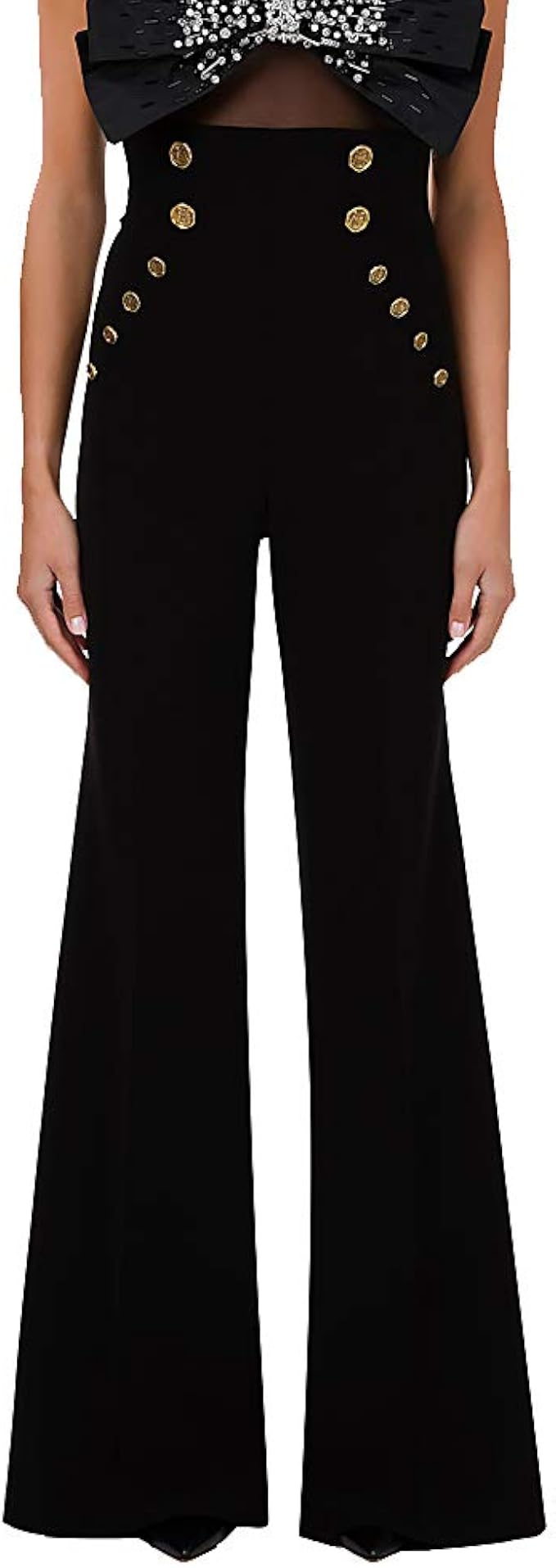 Elisabetta Franchi PA34806E2 Pantalone Donna Nero 40 : Amazon.it:  Abbigliamento