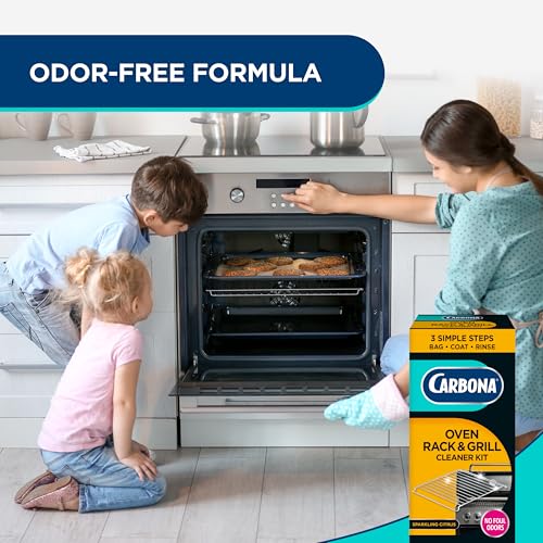 Carbona Oven Rack & Grill Cleaner Kit, Includes Bag & Gloves, Eliminates Thick Grease, Grime & Baked-On Food, Unscented Formula, No Scrubbing Required by Carbona - Image 7