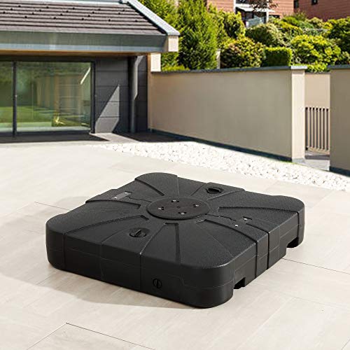 Lokatse Homelokatse Home Outdoor Patio Plastic Square Base Weights Holder Water Filled Stand For Cantilever Offset Umbrella Black Dailymail