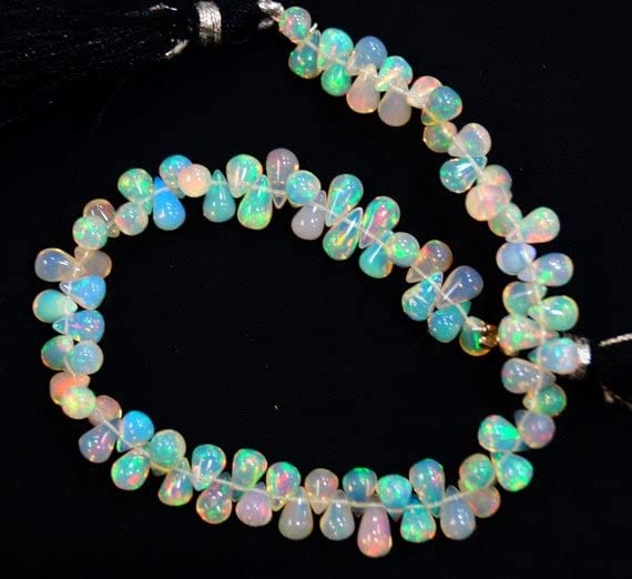 Opale d'Éthiopie en perles gouttes naturelles pour raviver les bijoux ternes