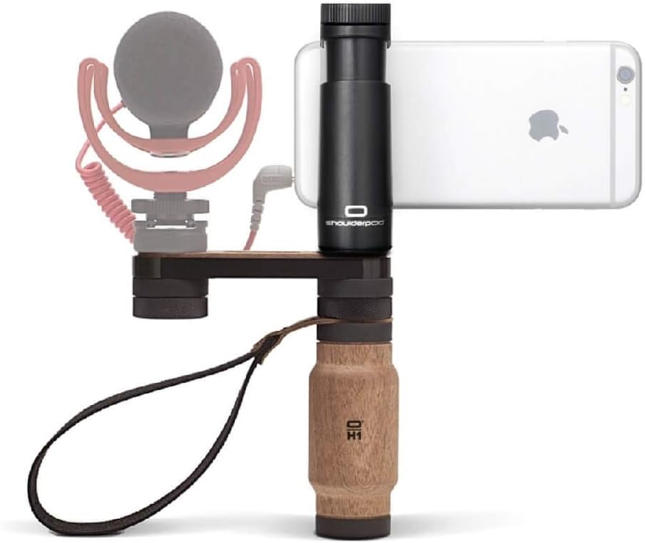 Shoulderpod R2 - Professional pocket rig ,stabilizer and tripod mount grip for adding accessories to your iphone or Android phone
