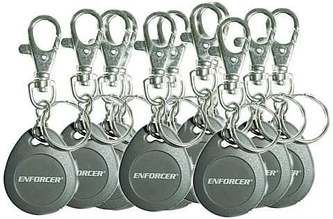 Seco-Larm PR-K1K1-AQ Pack of 10 Enforcer Proximity Keyfobs, 125kHz EM125 Access Control Tags, Compatible with All Seco-Larm Readers, 1-1/4" x 1-1/2" x 1/4" (30x36x8 mm)