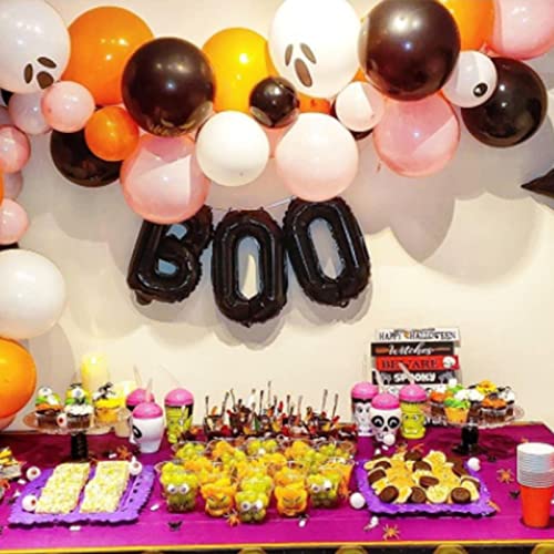 Halloween Balloon Garland Arch Kit, 98Pcs Black Purple Balloon Orange Pastel Pink Balloons With Bat Spider Web For Ghost Halloween Party Decorations Supplies Kids House Garden Outdoor Indoor #TOP4