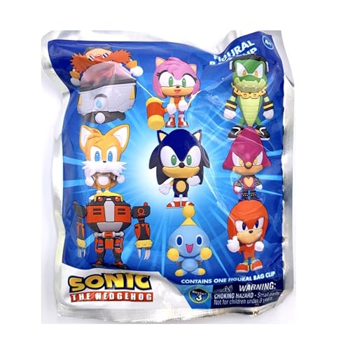 Monogram Clipe de bolsa de espuma Sonic the Hedgehog Series 3-3D em uma bolsa cega - chaveiro - Soni