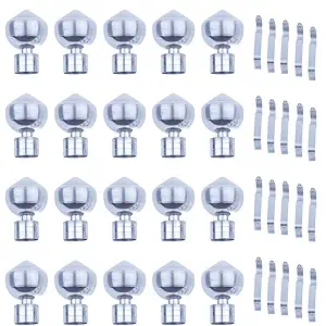 Jay Khodiyar Stainless Steel Curtain Bracket Set of 10 (20 Piece) Curtain finials/Curtain Accessories/Curtain Fittings Curtain Bracket