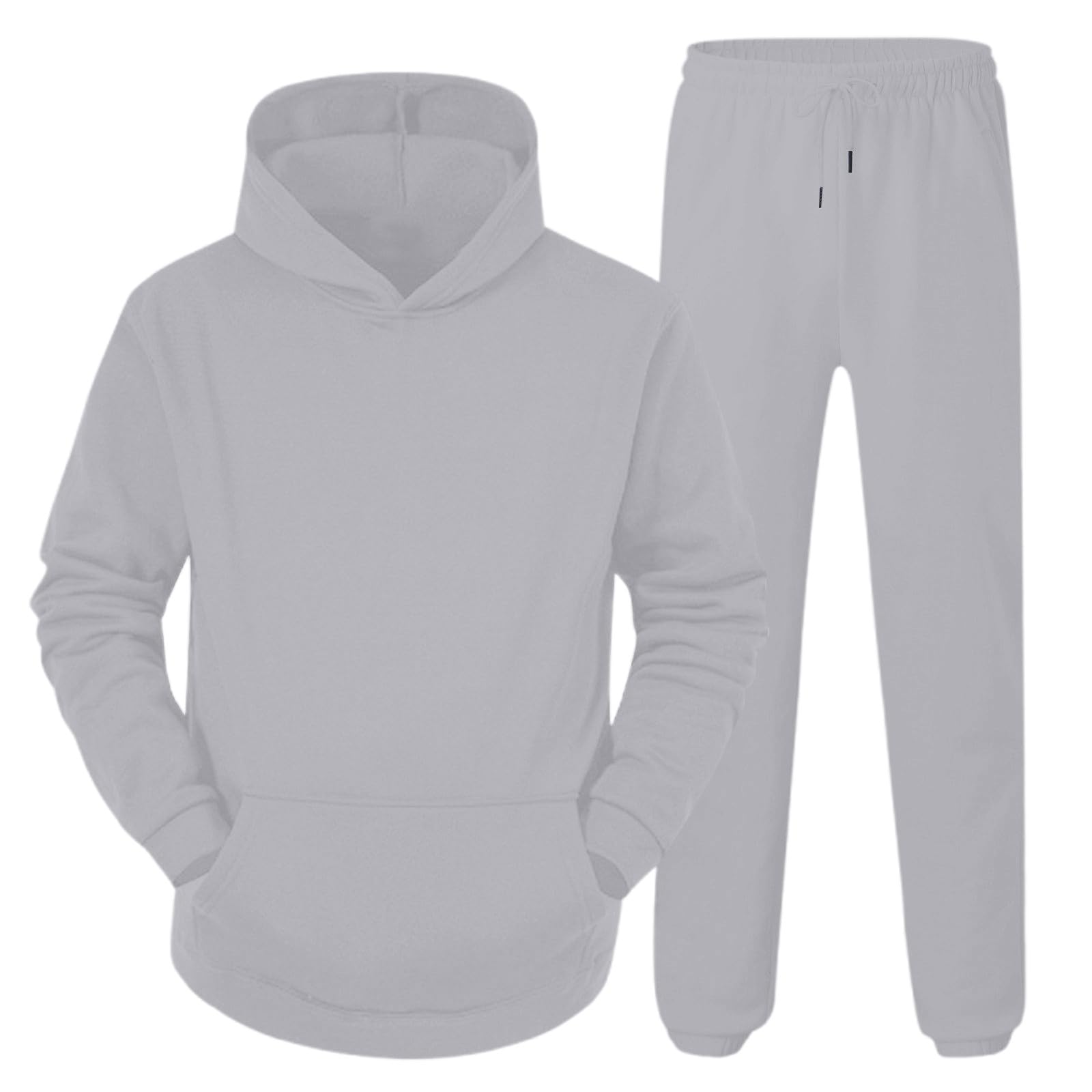 2-częściowy zestaw męska bluza z kapturem Jogger Zimowy jesienny polar dres treningowy z kieszeniami wygodny sportowy strój na co dzień