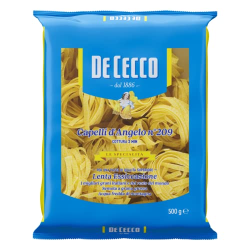 De Cecco Macarrão De Trigo Grano Duro Cabelo De Anjo 209 De Cecco Pacote 500G