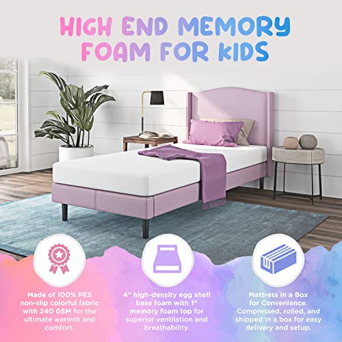 Rainbow Memory Foam Youth Mattress for Kids Room/Twin Bed