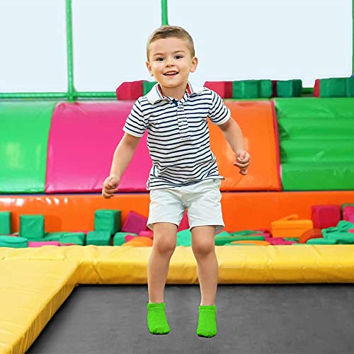 GRPSKCOS Kids Non Slip Trampoline Socks Anti-Skid Sticky Grips Indoor Breathable Socks 4 Pairs for Children Teenagers2