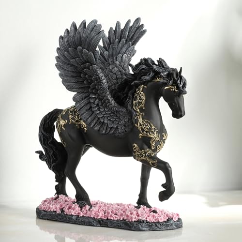 Figura Decorativa Veronese Pegasus Negro 10.6 in miniatura 4
