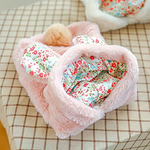 Cute Dog Rabbit Costume Winter Warm Pet Clothes With Flower Ear Cat Hoodie Cold Weather Puppy Chihuahua Fleece Jacket Coat Clothing #TOP7