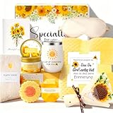 Geschenke für Frauen,Sonnenblume Geburtstagsgeschenk für Frauen,Entspannende Spa Geschenk Korb Care Paket,Geschenk Set für beste Freunde Schwester Mutter Frau Ihre Freundin Coworker Bestie Lehrer
