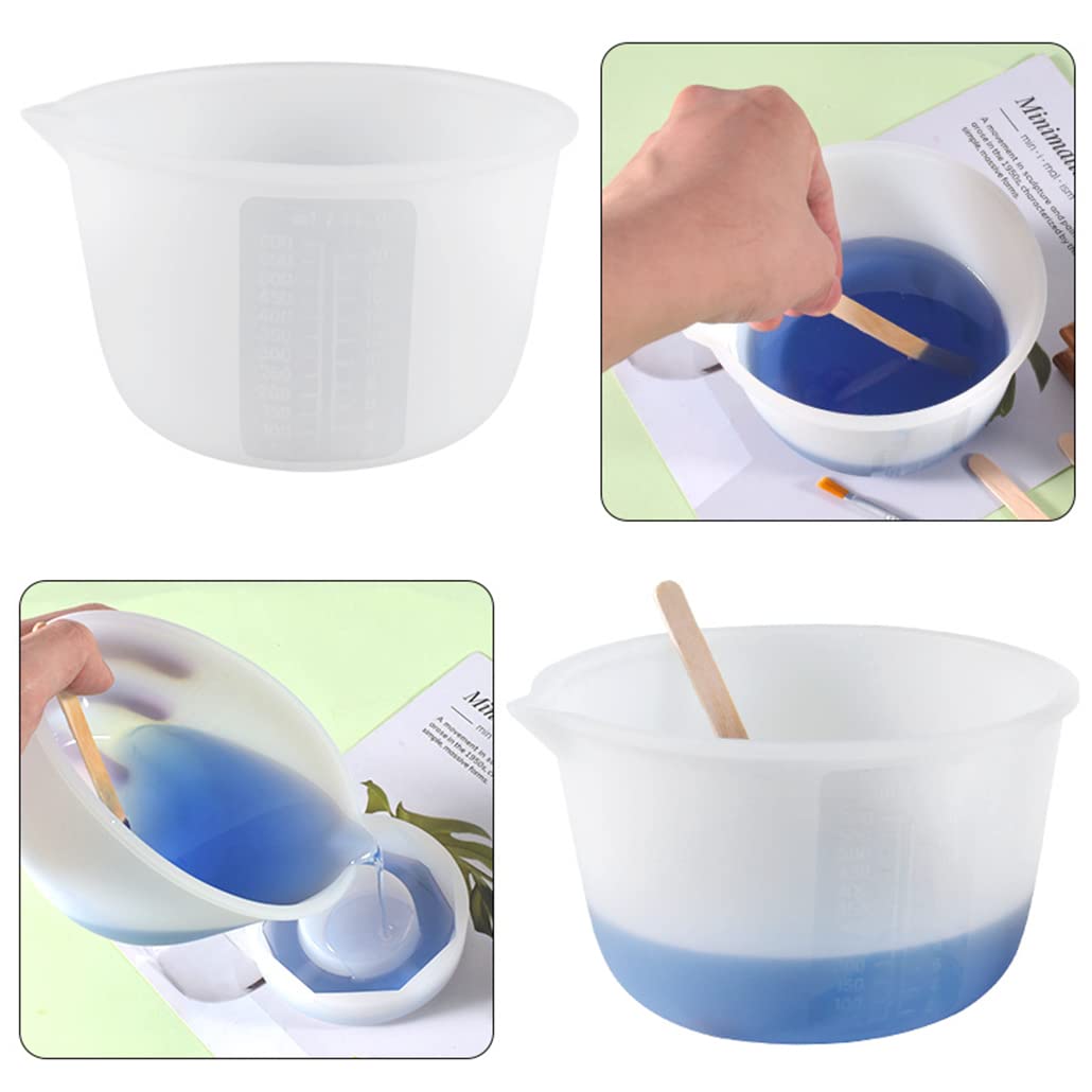 Extra Große Silikon Messbecher Set – 2000 Ml & 1000 Ml, Hitzebeständig, Mit Skala, Für Epoxidharz, Backen & Basteln
