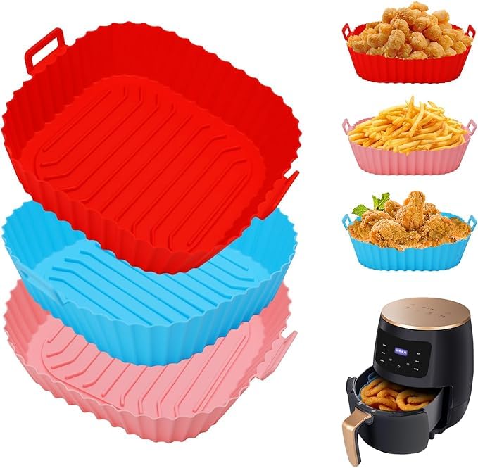 3-Pack Air Fryer Tray – Nonstick Crisper Trays for Oven & Air Fryer, Reusable Baking Racks, Dishwasher Safe, Even Heat Circulation-image-29