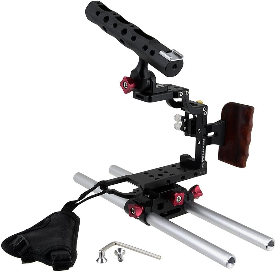 Fotodiox Pro Cinema Black Sharkcage for Sony a7II-Series Cameras (a7 II, a7R II) - Skeleton Housing, Protective Video Cage