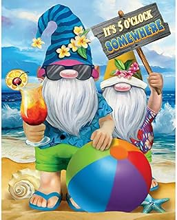 PVOODIRE Gnome Diamond Painting Art Kits for Adults and Kids,Diamond Painting Gnome Diamond Art Kits ,Crystal Painting Art Gnome Kits for Home Wall Decor 30x40cm